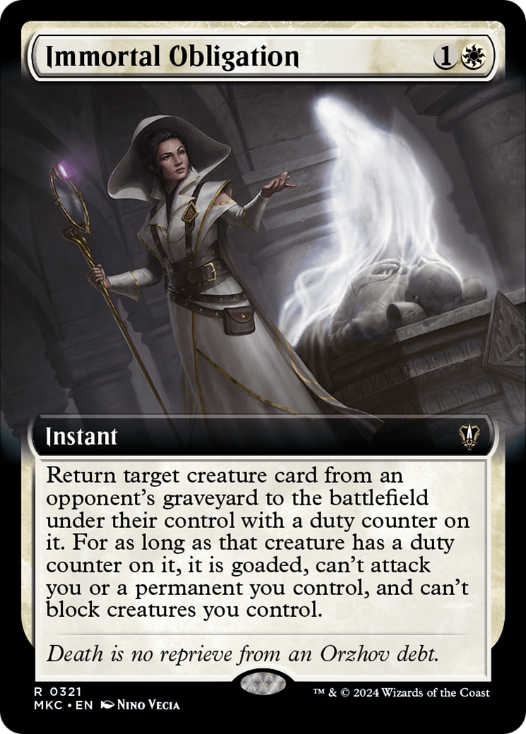 Immortal Obligation (Extended Art) (MKC-321) - Murders at Karlov Manor Commander: (Extended Art)