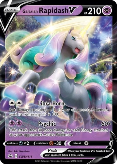 Galarian Rapidash V - SWSH111 SWSH111/307 - SWSH Sword & Shield Promo Cards Holofoil