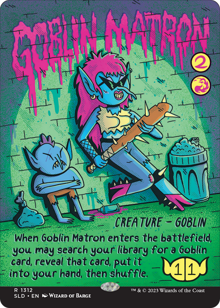 Goblin Matron (Rainbow Foil) (SLD-1312) - Secret Lair Drop (Borderless) Foil