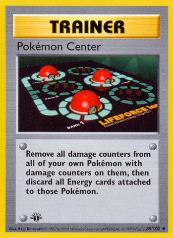 Pokemon Center - 85/102 - 1st Edition Base Set Shadowless - Uncommon