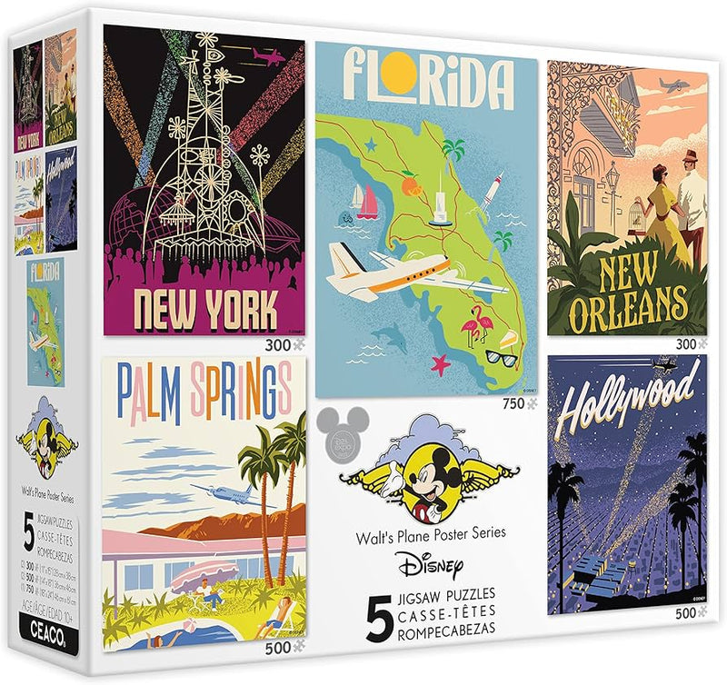 Disney 5 in 1 Walt's Plane Poster Puzzle