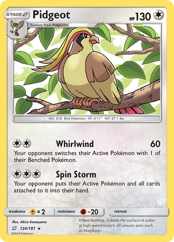 Pidgeot 124/181 - SM  Team Up
