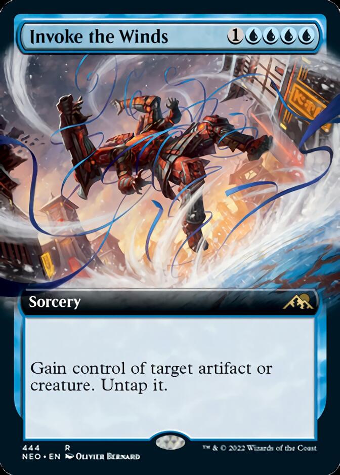 Invoke the Winds (Extended Art) (NEO-444) - Kamigawa: Neon Dynasty: (Extended Art)