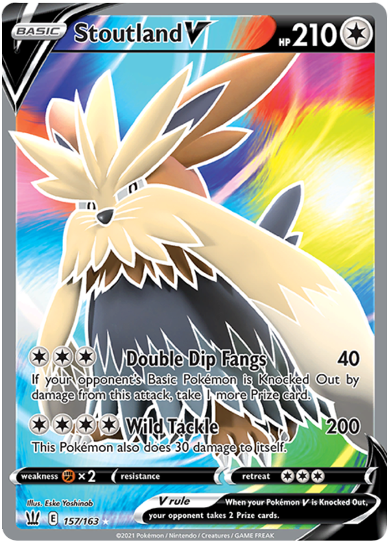 Stoutland V (Full Art) 157/163 - SWSH05 Battle Styles Holofoil