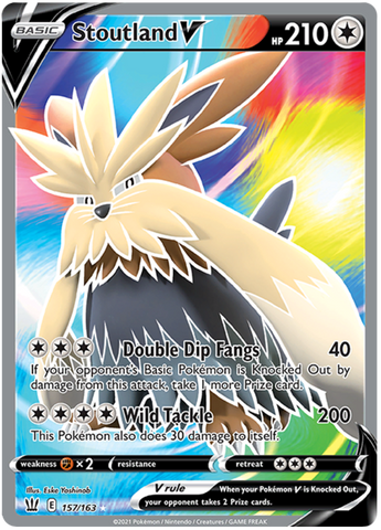 Stoutland V (Full Art) 157/163 - SWSH05 Battle Styles Holofoil