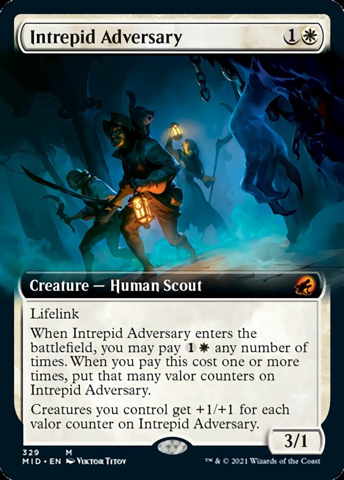 Intrepid Adversary (Extended Art) (MID-329) - Innistrad: Midnight Hunt: (Extended Art)