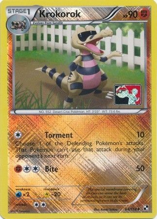 Krokorok - 64/114 (League Promo) 64 - League & Championship Cards Reverse Holofoil