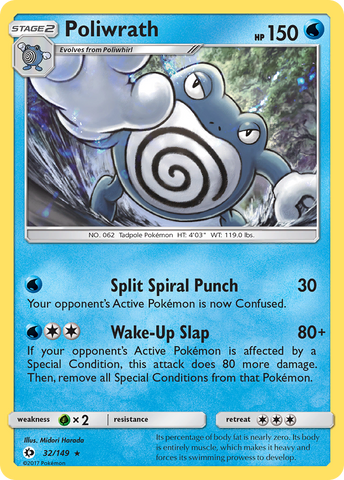 Poliwrath 32/149 - SM Base Set Holofoil
