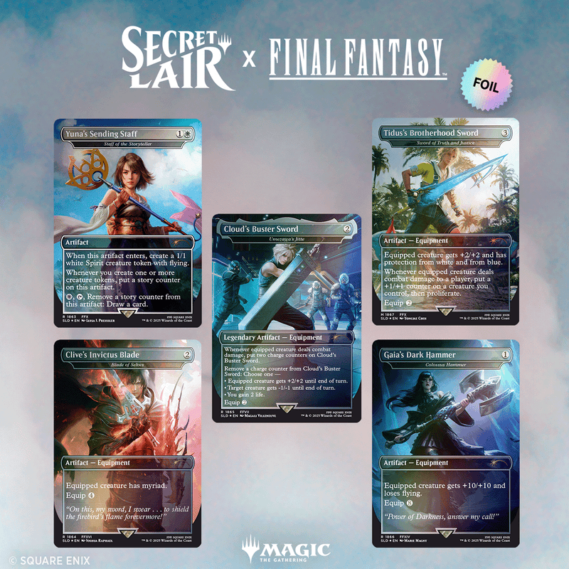 Secret Lair Drop Series Final Fantasy Weapons Rainbow Foil