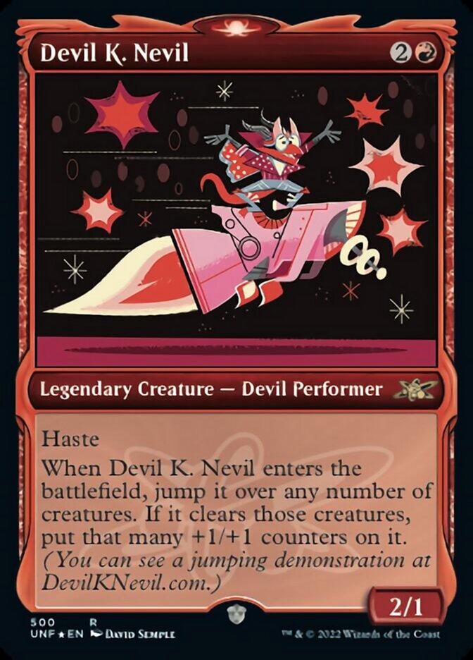 Devil K. Nevil (Showcase) (Galaxy Foil) (UNF-500) - Unfinity: (Showcase) Foil