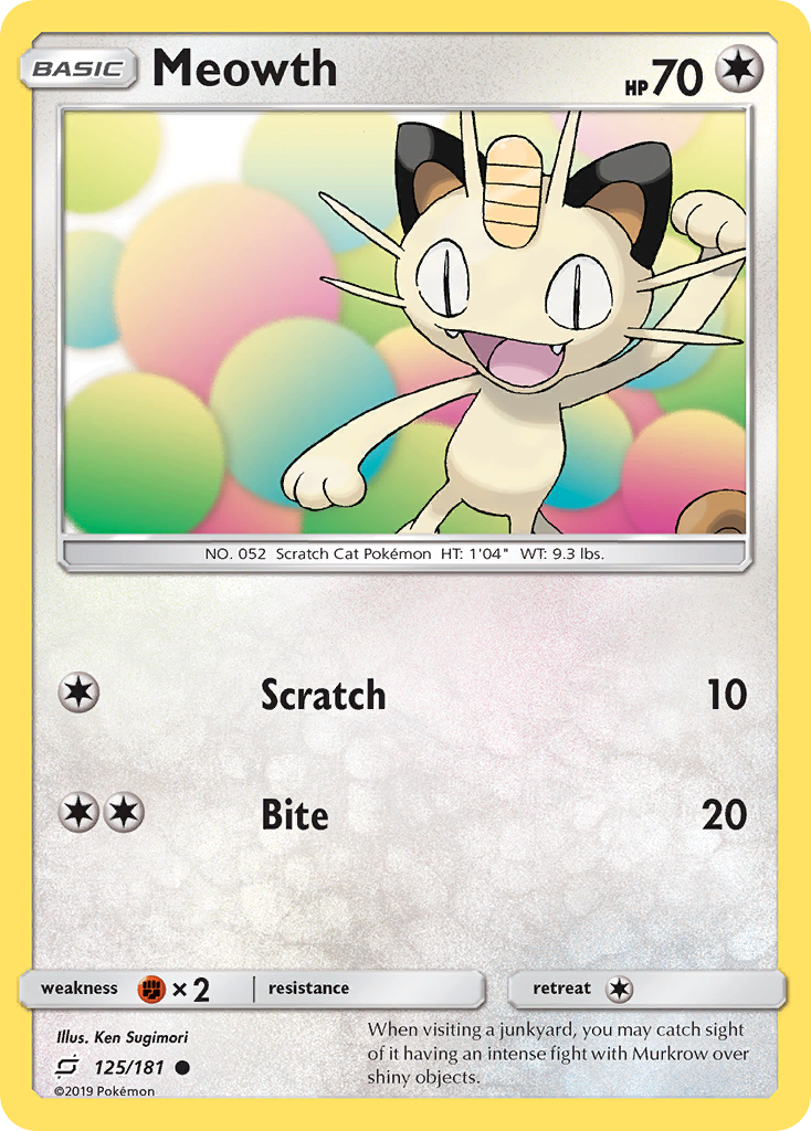 Meowth 125/181 - SM  Team Up