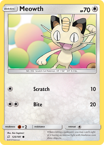Meowth 125/181 - SM  Team Up