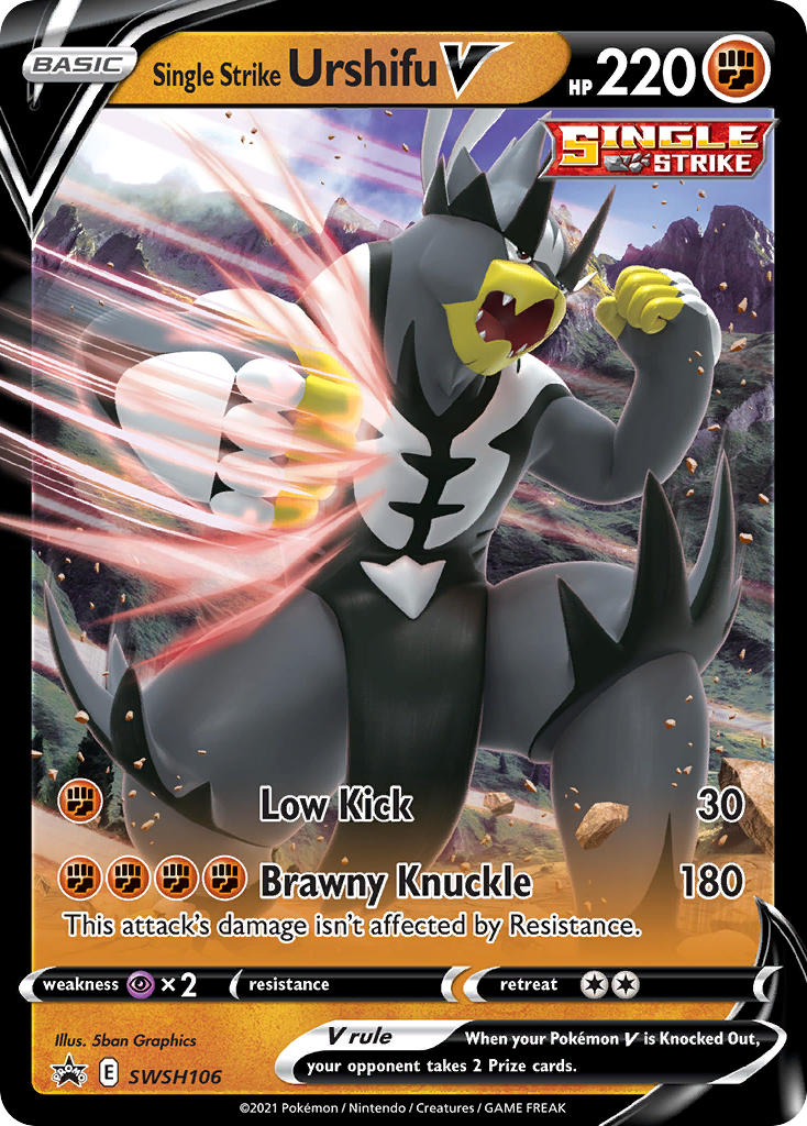 Single Strike Urshifu V - SWSH106 - Jumbo Cards Holofoil