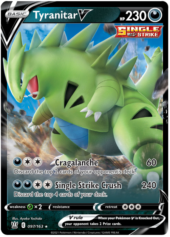 Tyranitar V 97/163 - SWSH05 Battle Styles Holofoil