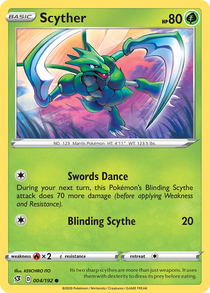 Scyther 4/192 - SWSH02 Rebel Clash