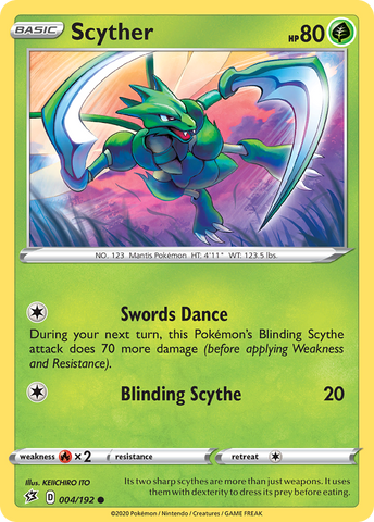 Scyther 4/192 - SWSH02 Rebel Clash