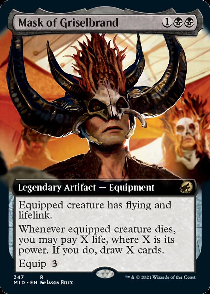 Mask of Griselbrand (Extended Art) (MID-347) - Innistrad: Midnight Hunt: (Extended Art)