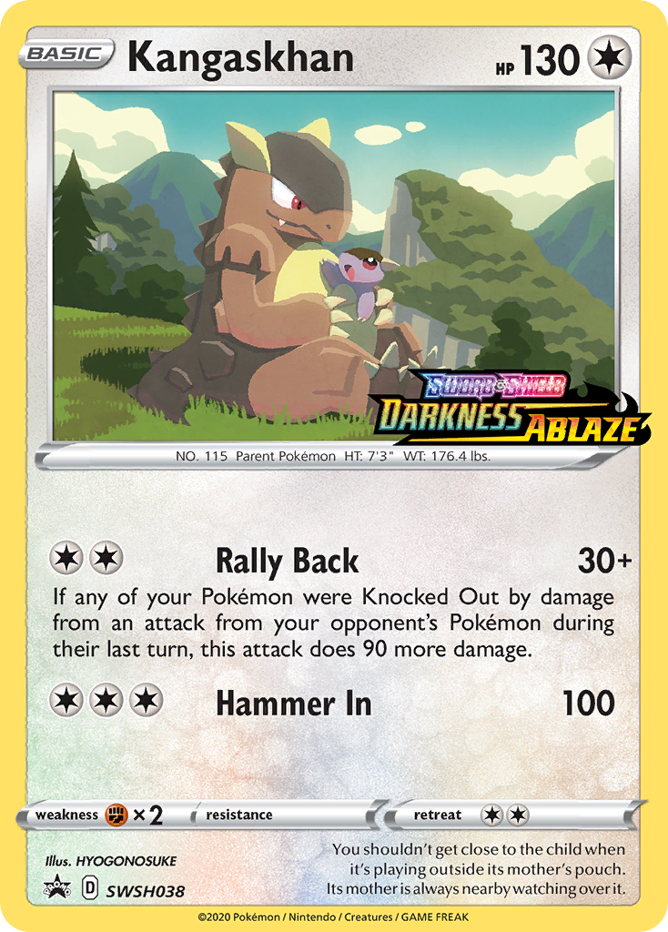 Kangaskhan - SWSH038 (Prerelease)/307 - SWSH Sword & Shield Promo Cards Holofoil