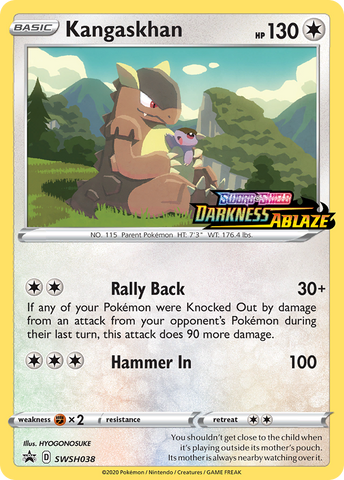 Kangaskhan - SWSH038 (Prerelease)/307 - SWSH Sword & Shield Promo Cards Holofoil
