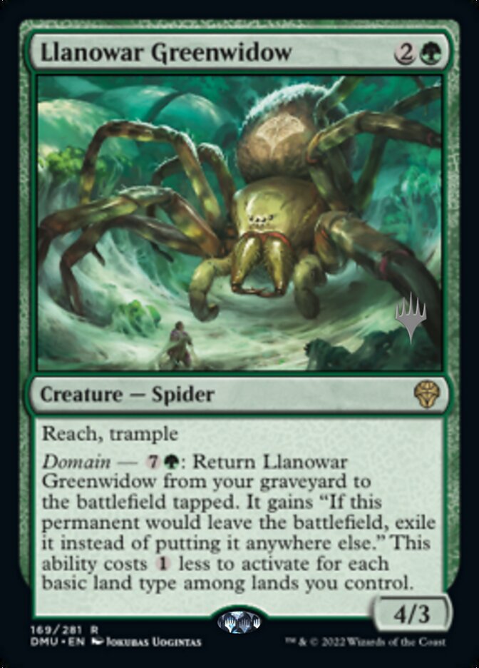 Llanowar Greenwidow (PPDMU-169) - Dominaria United Promos