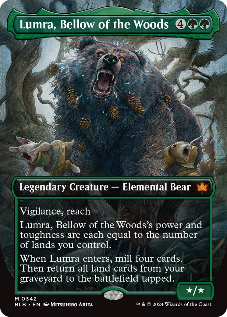 Lumra, Bellow of the Woods (Borderless) (0342) (BLB-342) - Bloomburrow (Borderless)
