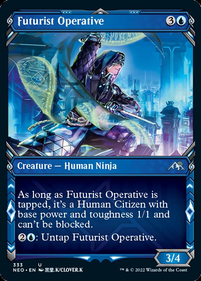Futurist Operative (Showcase) (NEO-333) - Kamigawa: Neon Dynasty: (Showcase)
