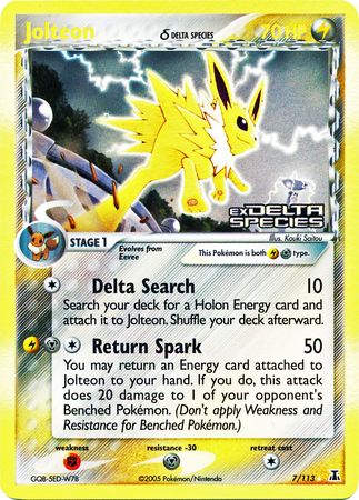 Jolteon (Delta Species) 7/113 - Delta Species Reverse Holofoil