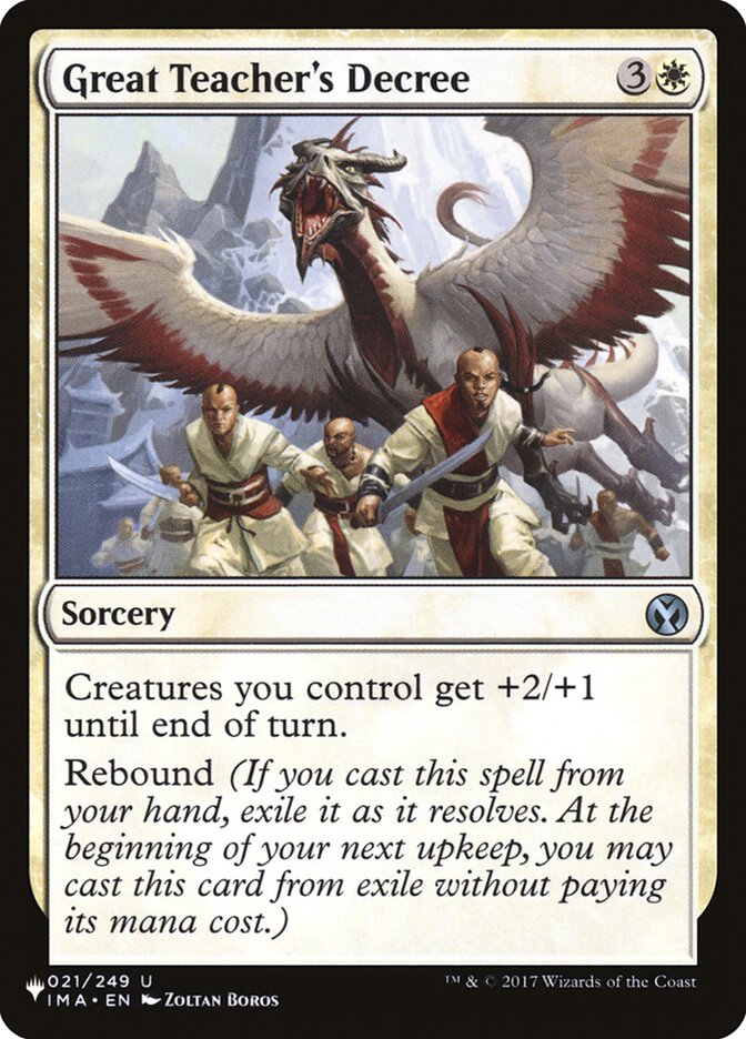 Great Teacher's Decree (LIST-021/249) - The List
