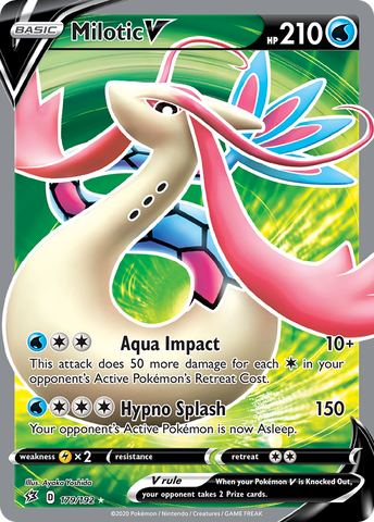 Milotic V (Full Art)/192 - SWSH02 Rebel Clash Holofoil