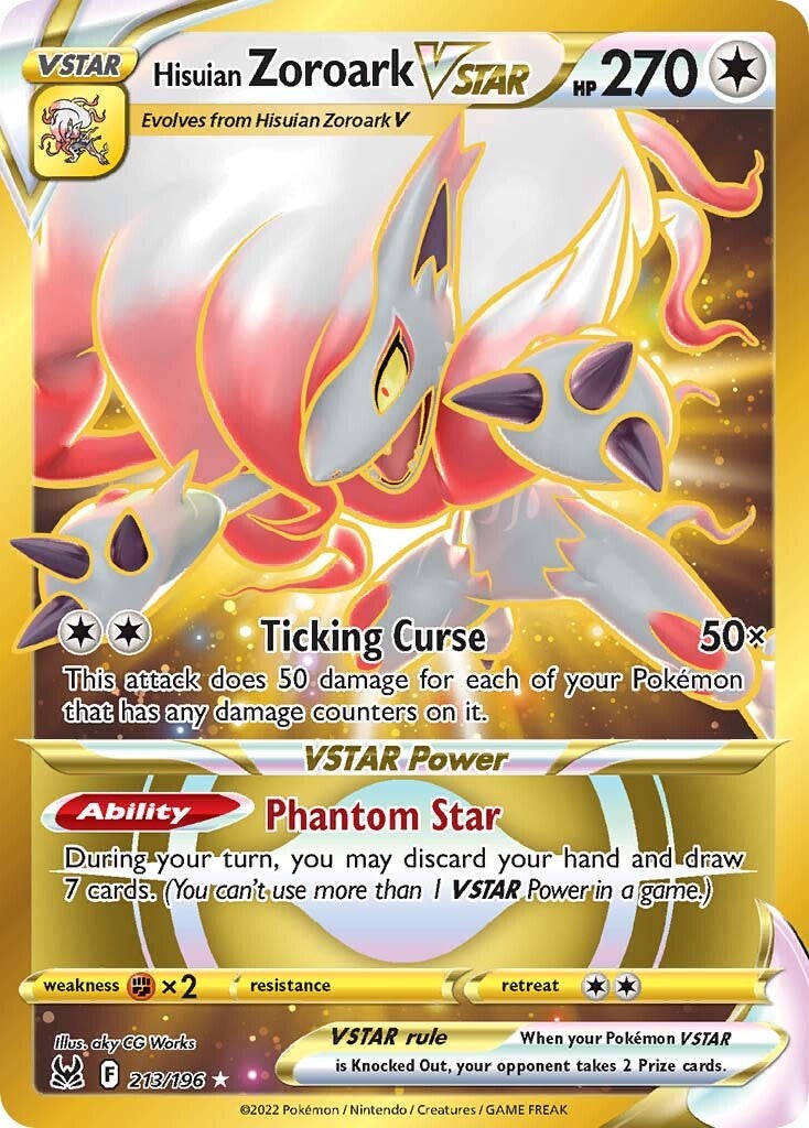 Hisuian Zoroark VSTAR (213) (Secret) 213/196 - SWSH11 Lost Origin Holofoil