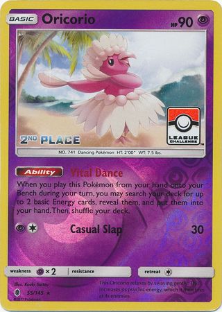 Oricorio - 55/145 (League Challenge) [2nd Place] - League & Championship Cards Reverse Holofoil
