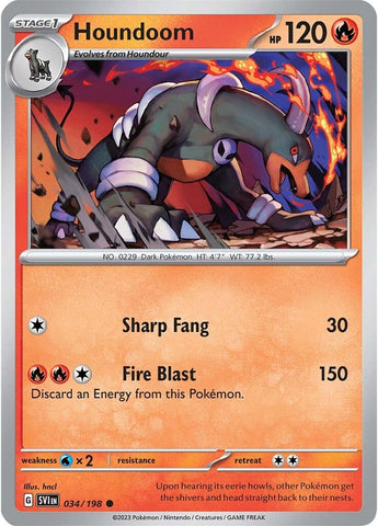 Houndoom - 034/198 34 - SV01 Scarlet & Violet Base Set