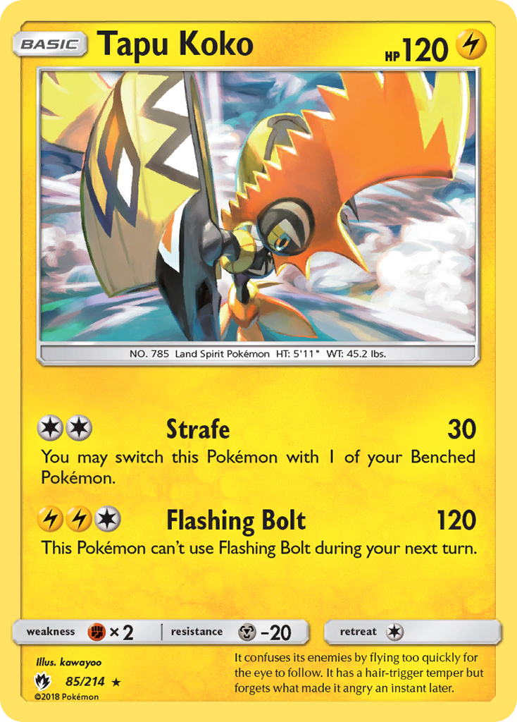 Tapu Koko/214 - SM  Lost Thunder Holofoil