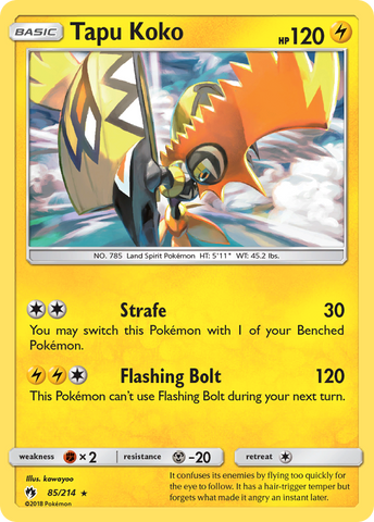 Tapu Koko/214 - SM  Lost Thunder Holofoil