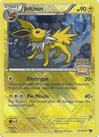 Jolteon - 37/108 (Regional Championships) - League & Championship Cards Reverse Holofoil