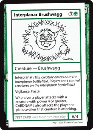 Interplanar Brushwagg (No PW Symbol) (CMB1-) - Mystery Booster Playtest Cards 2021