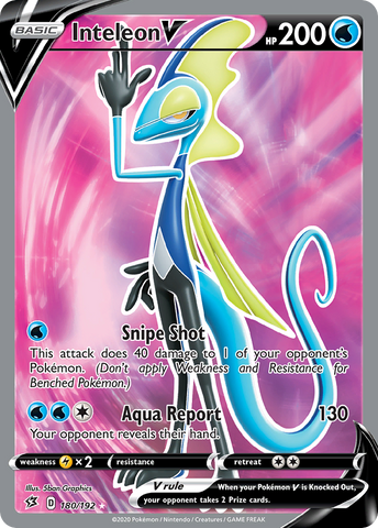 Inteleon V (Full Art) 180/192 - SWSH02 Rebel Clash Holofoil