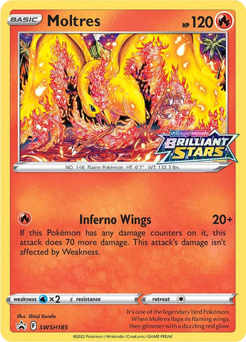 Moltres - SWSH185 SWSH185/307 - SWSH Sword & Shield Promo Cards Holofoil