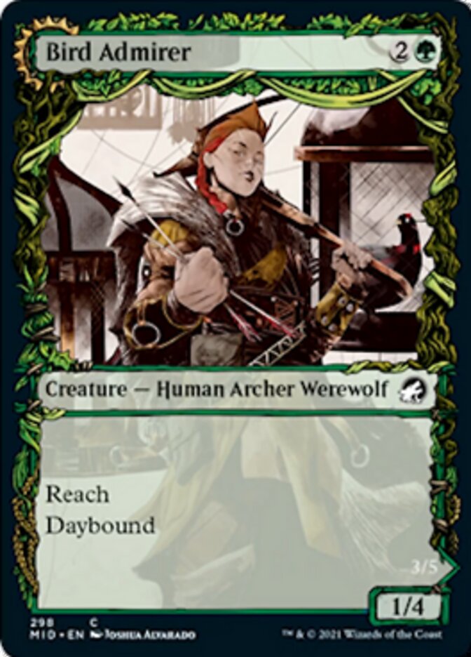 Bird Admirer (Showcase) (MID-298) - Innistrad: Midnight Hunt: (Showcase, Double Faced Transform)