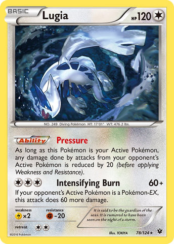 Lugia - 78/124 (XY Fates Collide) 78 - Deck Exclusives Holofoil