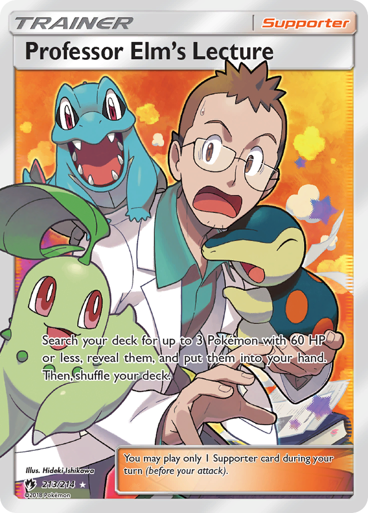 Professor Elm's Lecture (Full Art)/214 - SM  Lost Thunder Holofoil