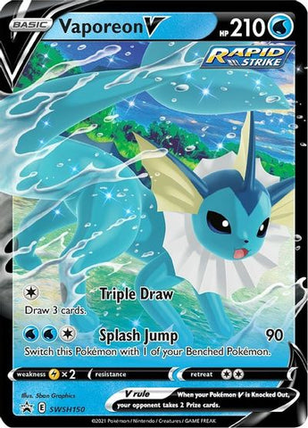 Vaporeon V - SWSH150 SWSH150/307 - SWSH Sword & Shield Promo Cards Holofoil