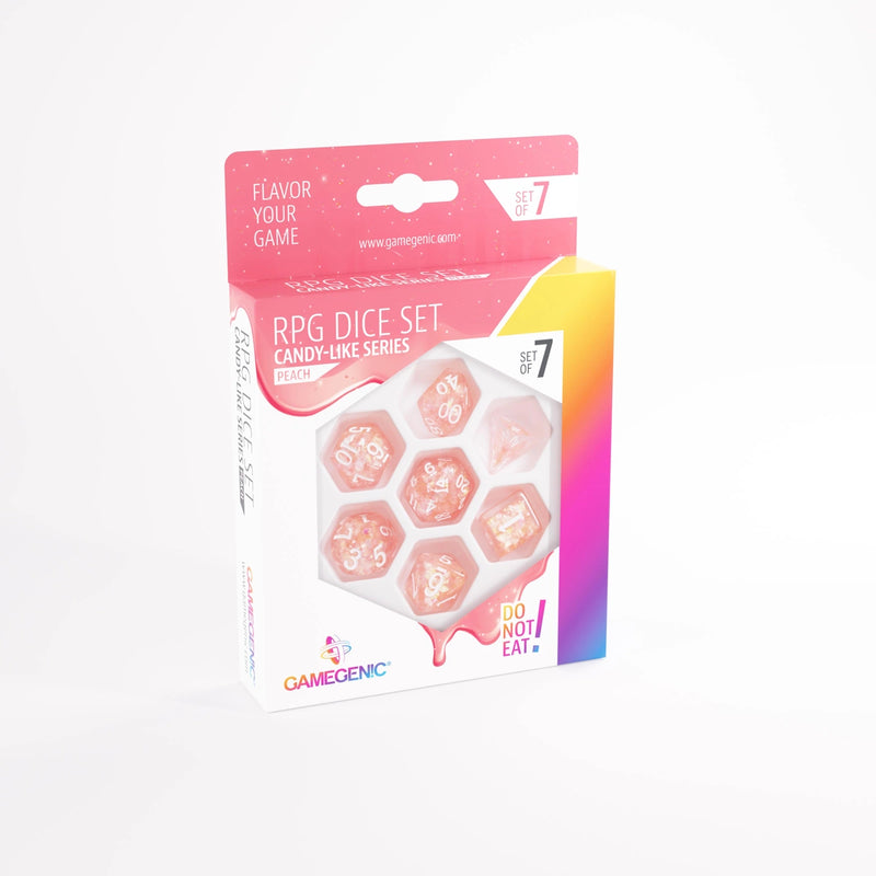 Gamegenic Candy Like Series Peach Polyhedral 7-Die Set
