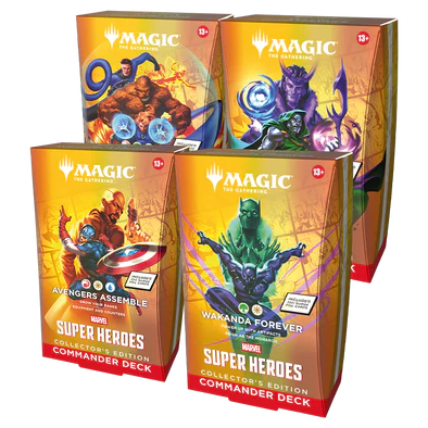 Marvel Super Heroes Commander Deck Set of 4 Collectors Edition