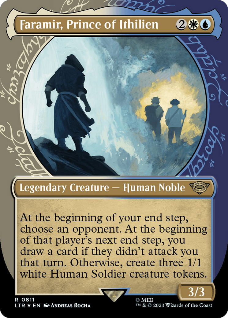 Faramir, Prince of Ithilien (Showcase) (Surge Foil) (LTR-811) - The Lord of the Rings: Tales of Middle-earth: (Showcase) (Borderless) Foil