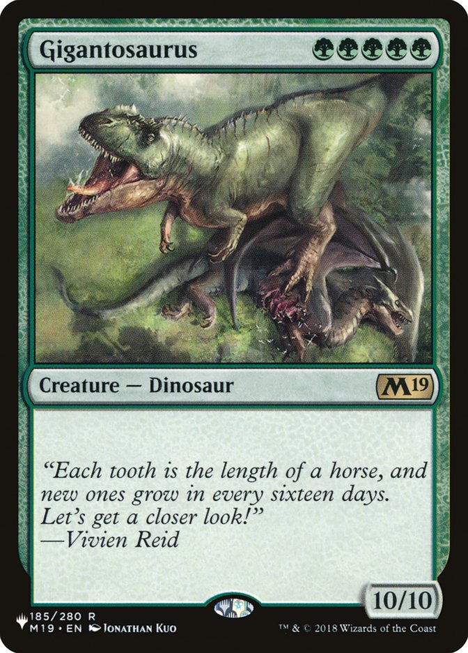 Gigantosaurus (LIST-185/280) - The List