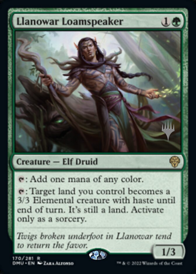 Llanowar Loamspeaker (PPDMU-170) - Dominaria United Promos