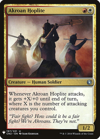 Akroan Hoplite (LIST-197) - The List