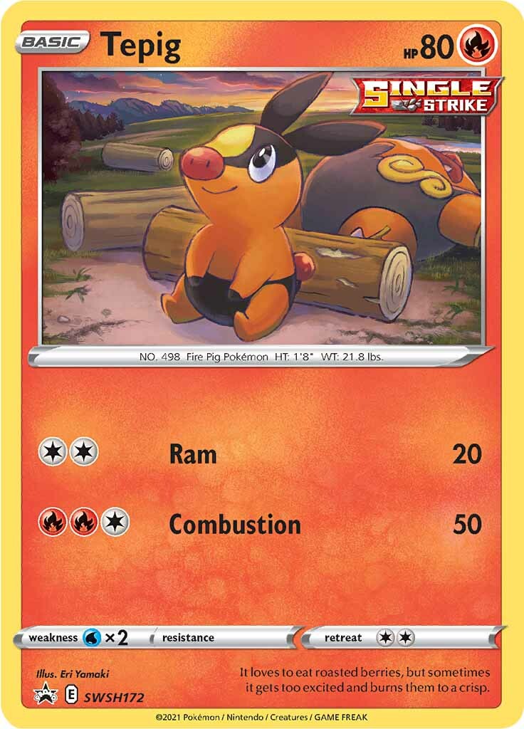 Tepig - SWSH172 SWSH172/307 - SWSH Sword & Shield Promo Cards Holofoil