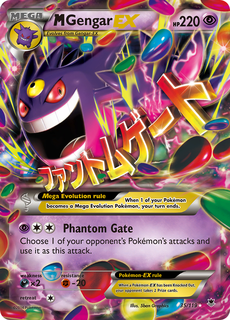 M Gengar EX 35/119 - XY  Phantom Forces Holofoil